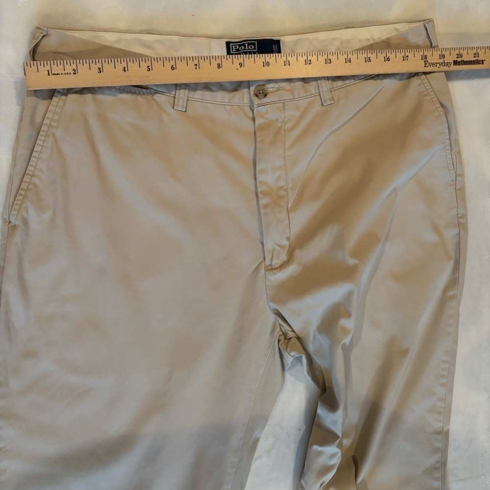 Polo Ralph Lauren Salinger Straight Fit Chino Pant Tan Size 38T/36 Cotton - Picture 11 of 15
